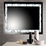 Καθρέπτης με σχέδιο αμμοβολής 90x75cm