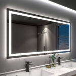Καθρέπτης led με σχέδιο αμμοβολής 120x80cm-160x80cm