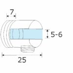 Στρογγυλό στήριγμα για γυαλί 5-8-10mm